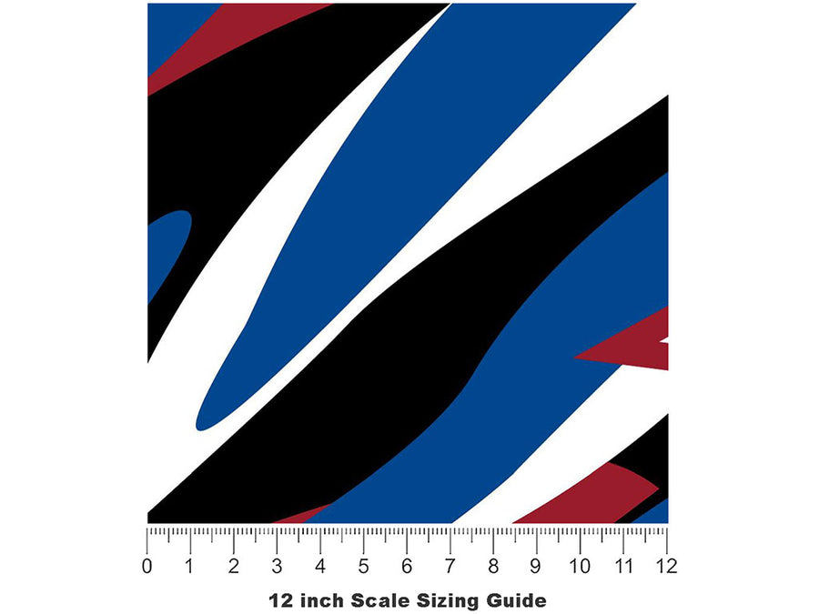 Patriotic Camo Americana Vinyl Film Pattern Size 12 inch Scale~Rwraps Patriotic Camo Americana Sizing Chart~3