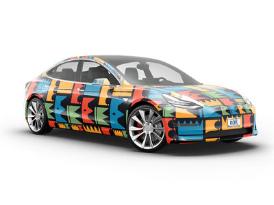 Patterned Crowns Fantasy Vehicle Vinyl Wrap