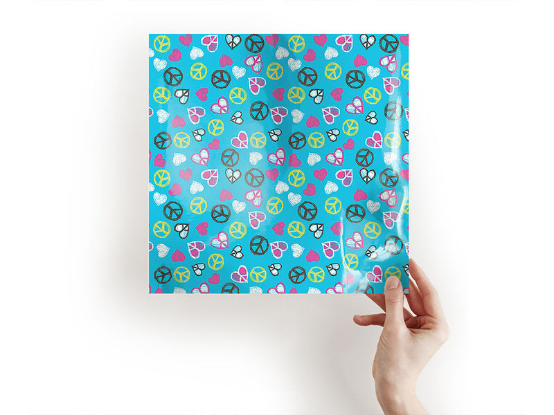 peace and love heart Craft Sheets