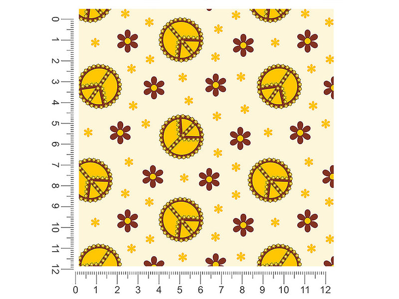 peace man retro 1ft x 1ft Craft Sheets