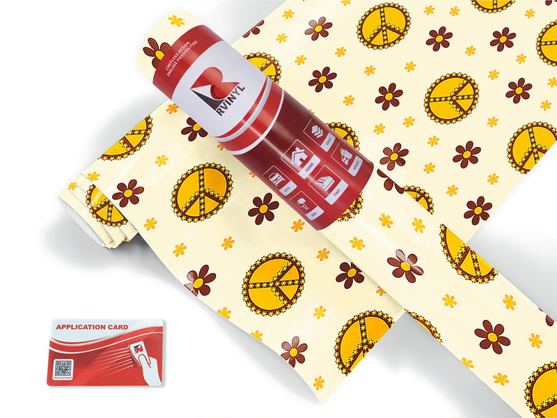 peace man retro Craft Vinyl Roll