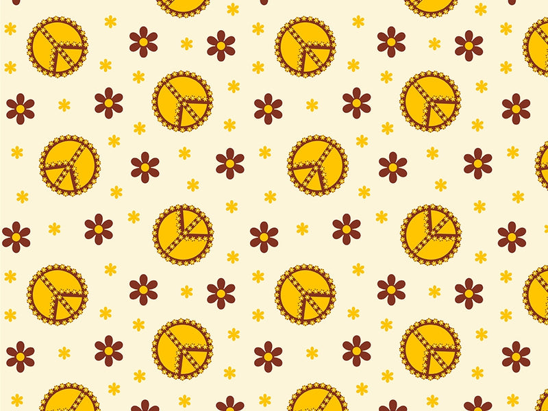 Peace Man Retro Vinyl Wrap Pattern~Rwraps Series 914 Digitally Printed Vinyl Wrap~0