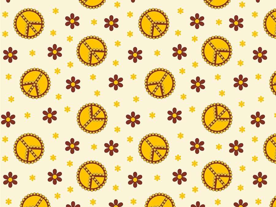 Peace Man Retro Vinyl Wrap Pattern~Rwraps Series 914 Digitally Printed Vinyl Wrap~0