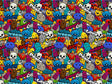 Peace Party Sticker Bomb Vinyl Wrap Pattern~Rwraps Series 914 Digitally Printed Vinyl Wrap~0