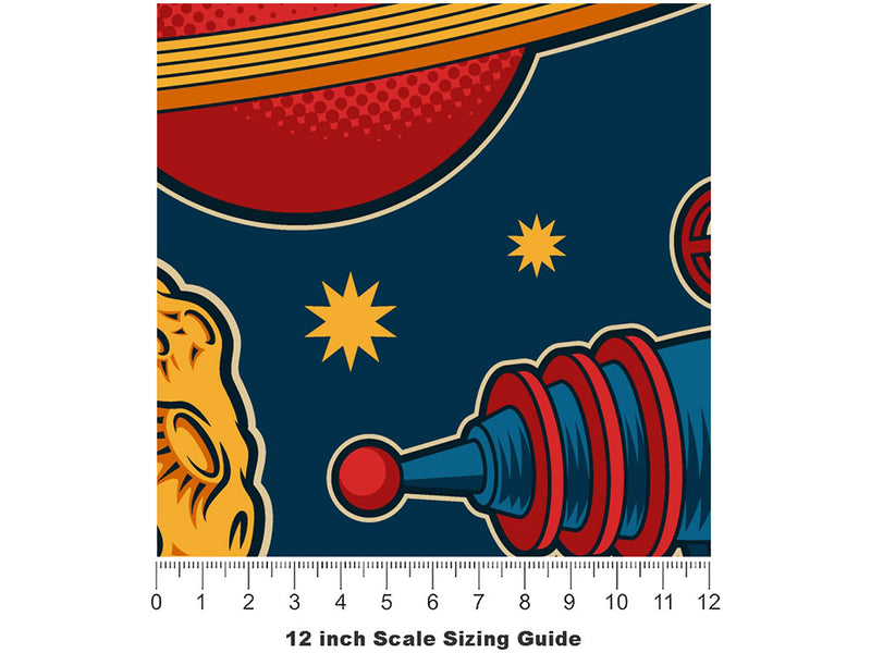 Peaceful Arrival Science Fiction Vinyl Film Pattern Size 12 inch Scale~Rwraps Peaceful Arrival Science Fiction Sizing Chart~2