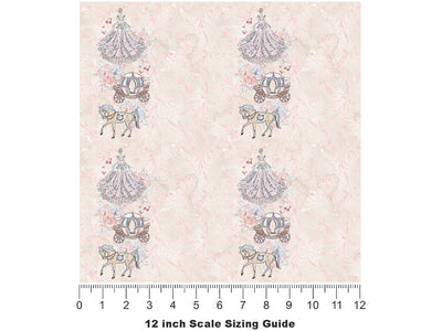Peach Carriage Fantasy Vinyl Film Pattern Size 12 inch Scale~Rwraps Peach Carriage Fantasy Sizing Chart~2