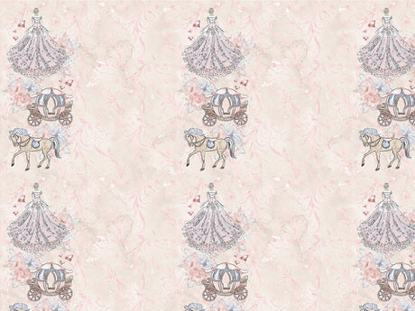 Peach Carriage Fantasy Vinyl Wrap Pattern~Rwraps Series 914 Digitally Printed Vinyl Wrap~0