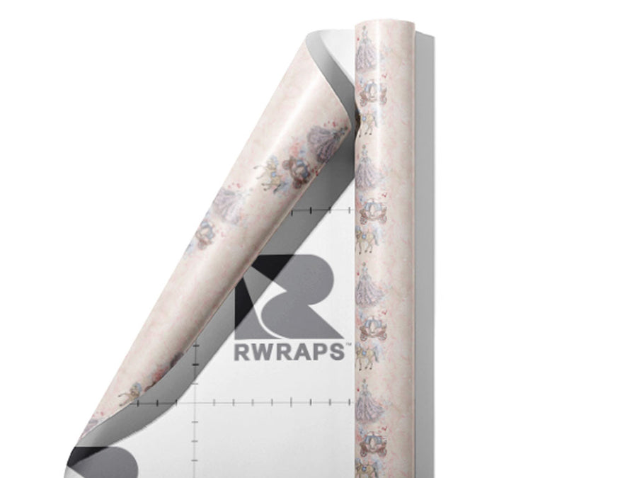 Peach Carriage Fantasy Wrap Film Sheets~Rwraps Series 914 Peach Carriage Fantasy Scrolled Sheet~3