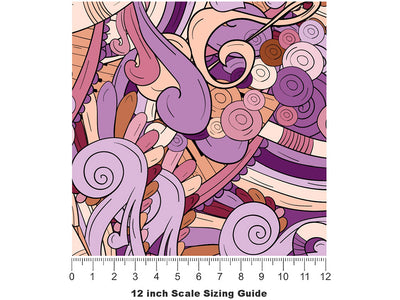 Peach Chords Music Vinyl Film Pattern Size 12 inch Scale~Rwraps Peach Chords Music Sizing Chart~2
