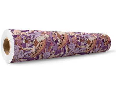 Peach Chords Music Wrap Film Wholesale Roll~Rwraps Series 914 Digitally Printed Vinyl Roll~5