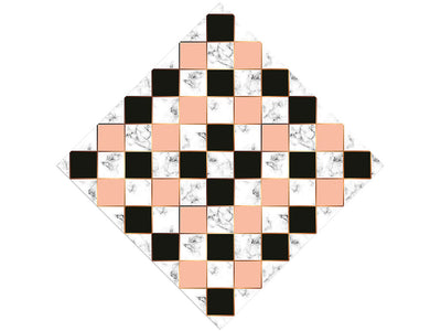 Peach Diamonds Tile Vinyl Wrap Pattern