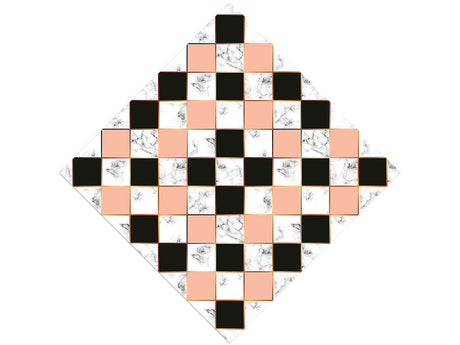Peach Diamonds Tile Vinyl Wrap Pattern