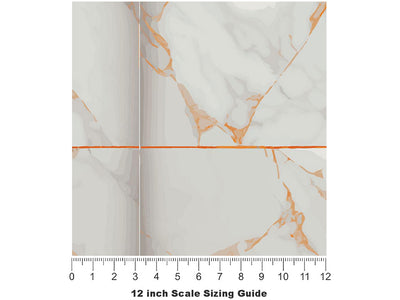 Peach Square Tile Vinyl Film Pattern Size 12 inch Scale~Rwraps Peach Square Tile Sizing Chart~3