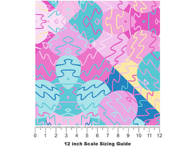 Peaches and Pebbles Mosaic Vinyl Film Pattern Size 12 inch Scale~Rwraps Peaches and Pebbles Mosaic Sizing Chart~2