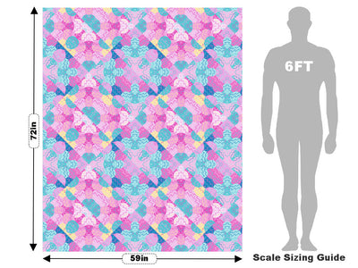 Peaches and Pebbles Mosaic Vehicle Wrap Scale~Rwraps Series 914 Peaches and Pebbles Mosaic Measurements~1