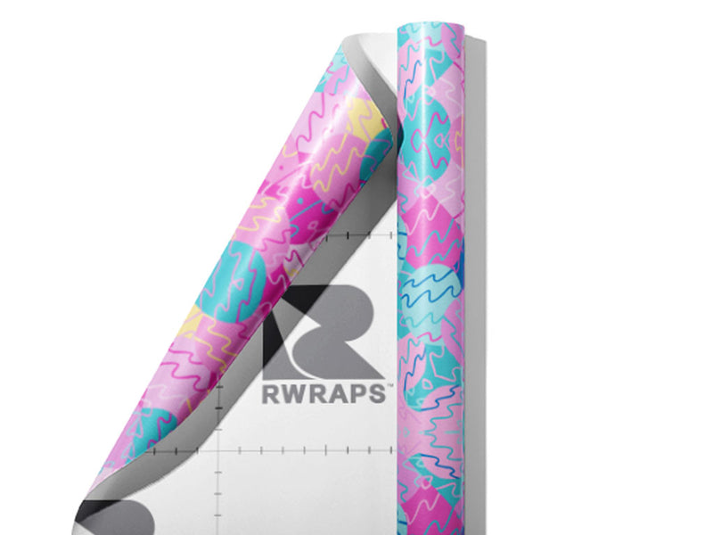 Peaches and Pebbles Mosaic Wrap Film Sheets~Rwraps Series 914 Peaches and Pebbles Mosaic Scrolled Sheet~3