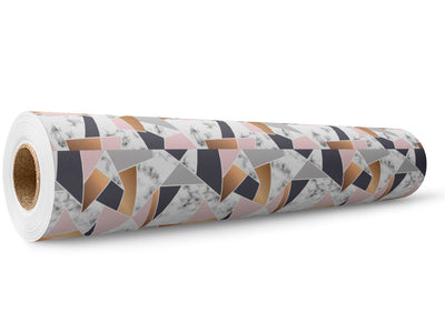 Peachy Shards Tile Wrap Film Wholesale Roll~Rwraps Series 914 Digitally Printed Vinyl Roll~5