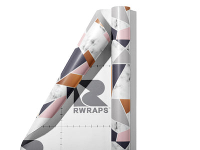 Peachy Shards Tile Wrap Film Sheets~Rwraps Series 914 Peachy Shards Tile Scrolled Sheet~4