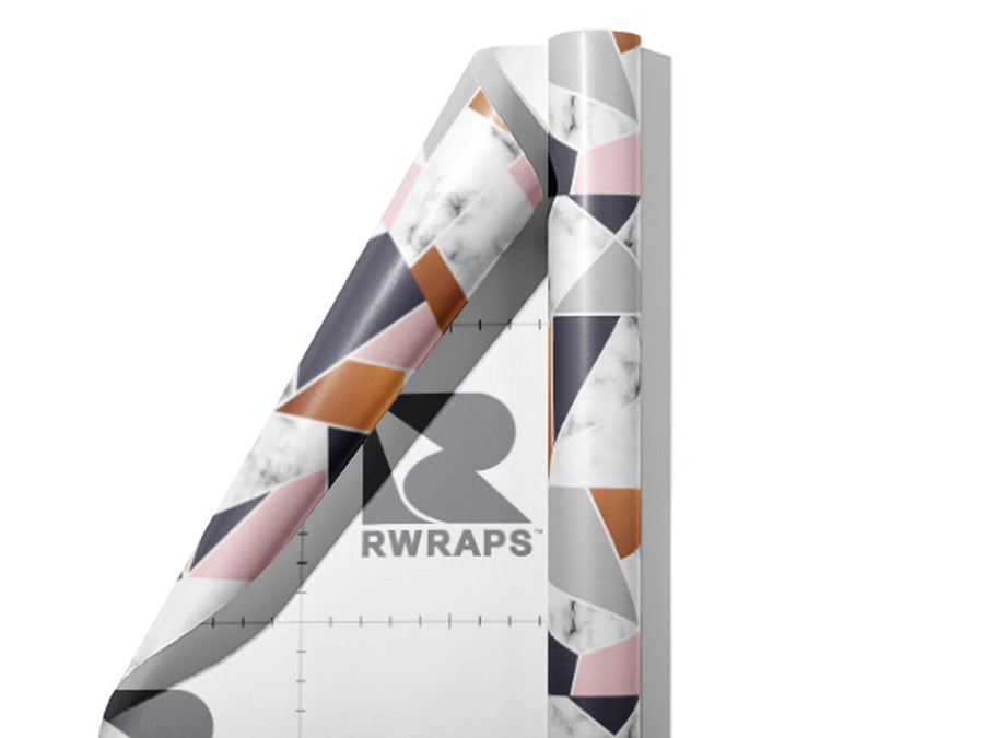 Peachy Shards Tile Wrap Film Sheets~Rwraps Series 914 Peachy Shards Tile Scrolled Sheet~4