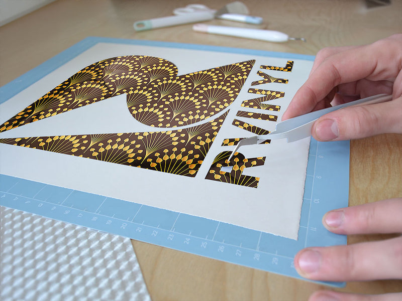 peacock tails art deco Easy Weed Craft Vinyl
