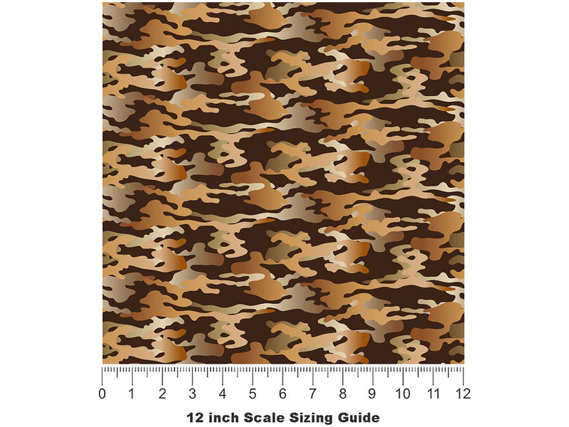 Peanut Hunter Camouflage Vinyl Film Pattern Size 12 inch Scale~Rwraps Peanut Hunter Camouflage Sizing Chart~3