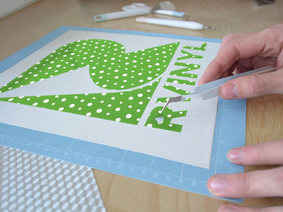 pear green polka dot Easy Weed Craft Vinyl