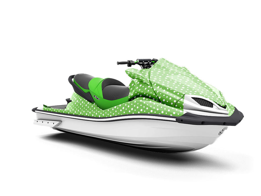 Pear Green Polka Dot Jet Ski Vinyl Customized Wrap