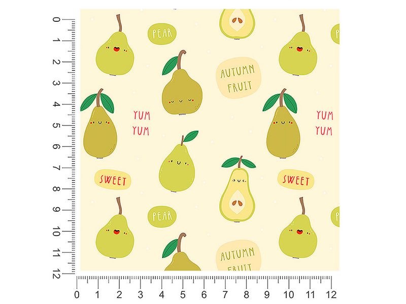 pear pleasantries fruit 1ft x 1ft Craft Sheets