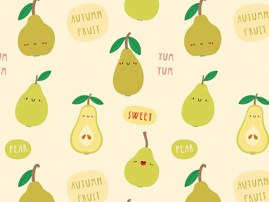 Pear Pleasantries Fruit Vinyl Wrap Pattern~Rwraps Series 914 Digitally Printed Vinyl Wrap~0