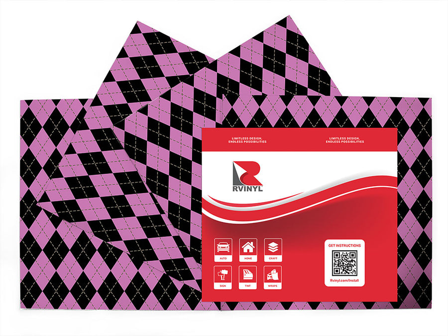 pearlized pale argyle Craft Vinyl Sheet Pack