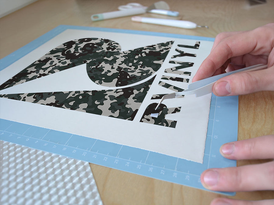 pebble flecktarn camouflage Easy Weed Craft Vinyl