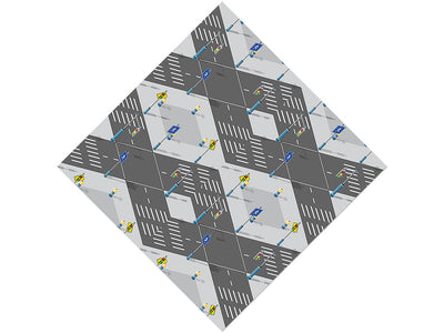 Pedestrian Crossing Cityscape Vinyl Wrap Pattern