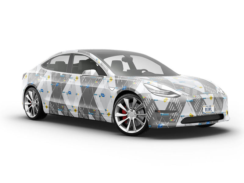 Pedestrian Crossing Cityscape Vehicle Vinyl Wrap