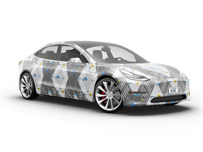 Pedestrian Crossing Cityscape Vehicle Vinyl Wrap