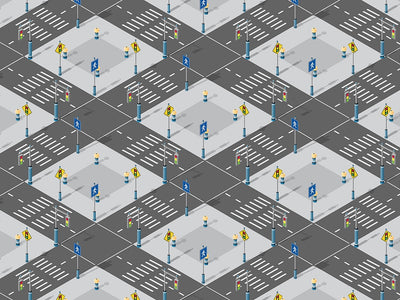 Pedestrian Crossing Cityscape Vinyl Wrap Pattern~Rwraps Series 914 Digitally Printed Vinyl Wrap~0