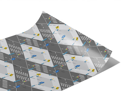 Pedestrian Crossing Cityscape Vinyl Wraps~Rwraps Series 914 Digitally Printed Vinyl Wrap~1