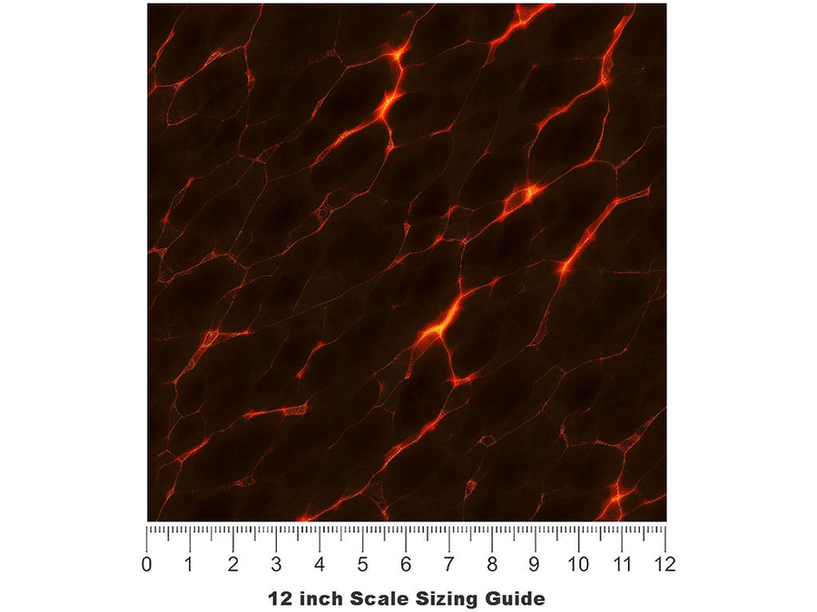 Peles Tears Lava Vinyl Film Pattern Size 12 inch Scale~Rwraps Peles Tears Lava Sizing Chart~2