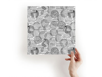 pencil skritches abstract geometric Craft Sheets