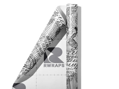 Pencil Skritches Abstract Wrap Film Sheets~Rwraps Series 914 Pencil Skritches Abstract Scrolled Sheet~3