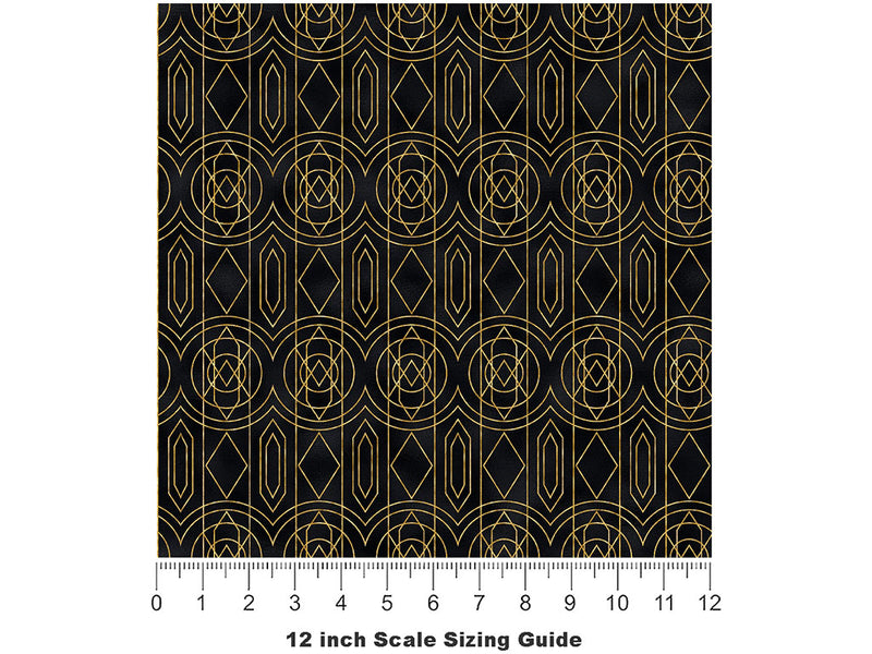 Pendant Stones Art Deco Vinyl Film Pattern Size 12 inch Scale~Rwraps Pendant Stones Art Deco Sizing Chart~2