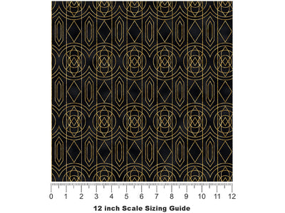 Pendant Stones Art Deco Vinyl Film Pattern Size 12 inch Scale~Rwraps Pendant Stones Art Deco Sizing Chart~2