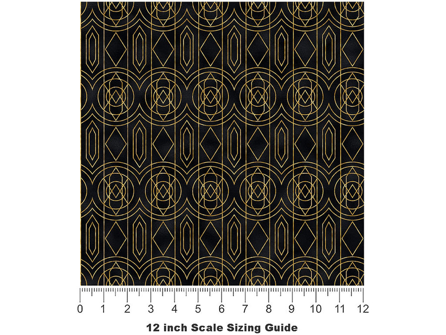 Pendant Stones Art Deco Vinyl Film Pattern Size 12 inch Scale~Rwraps Pendant Stones Art Deco Sizing Chart~2