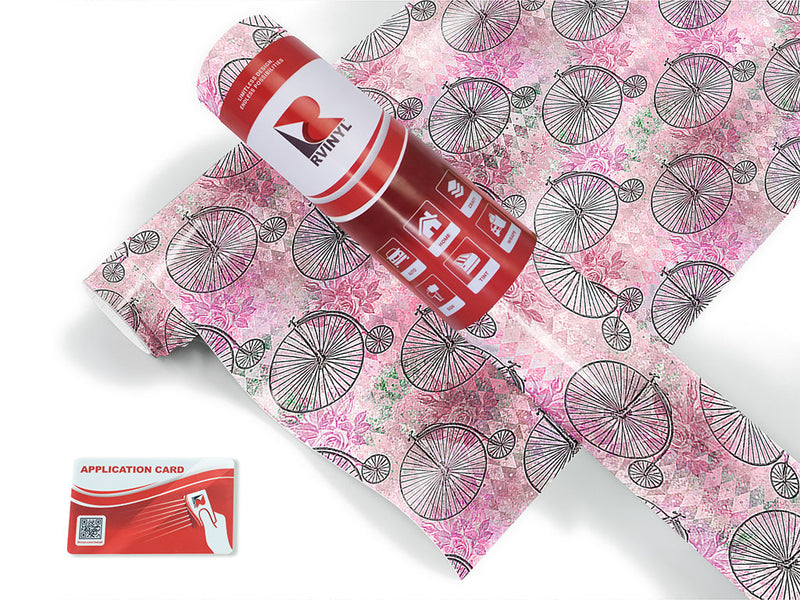 penny farthings steampunk Craft Vinyl Roll