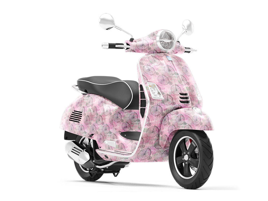 Penny Farthings Steampunk Vespa Scooter Wrap Film