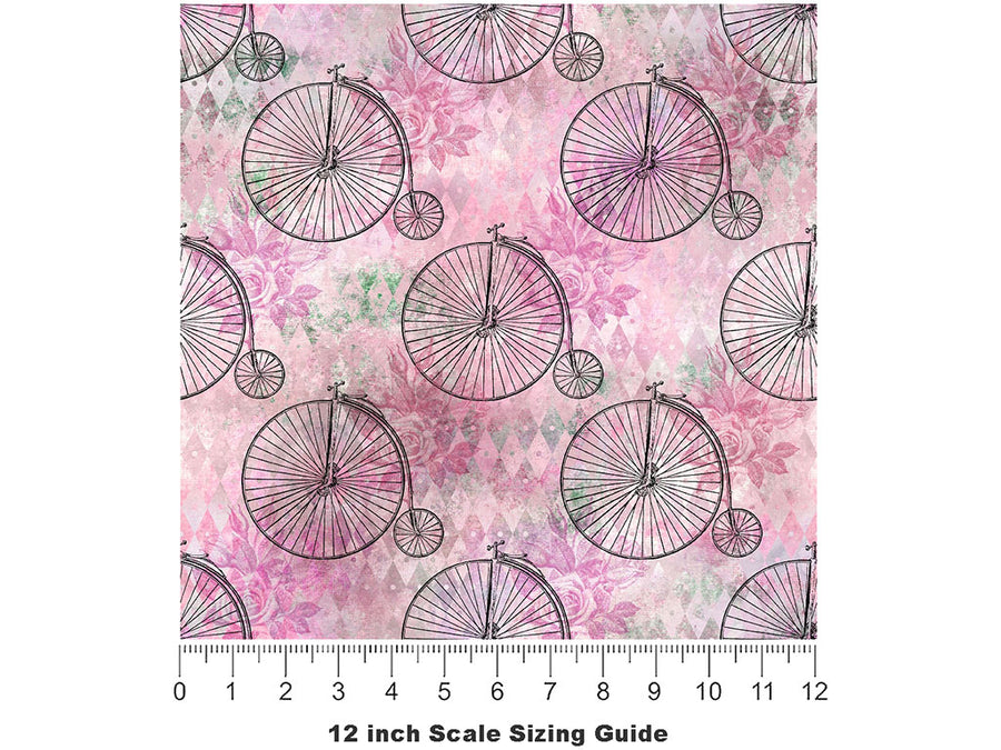 Penny Farthings Steampunk Vinyl Film Pattern Size 12 inch Scale~Rwraps Penny Farthings Steampunk Sizing Chart~2