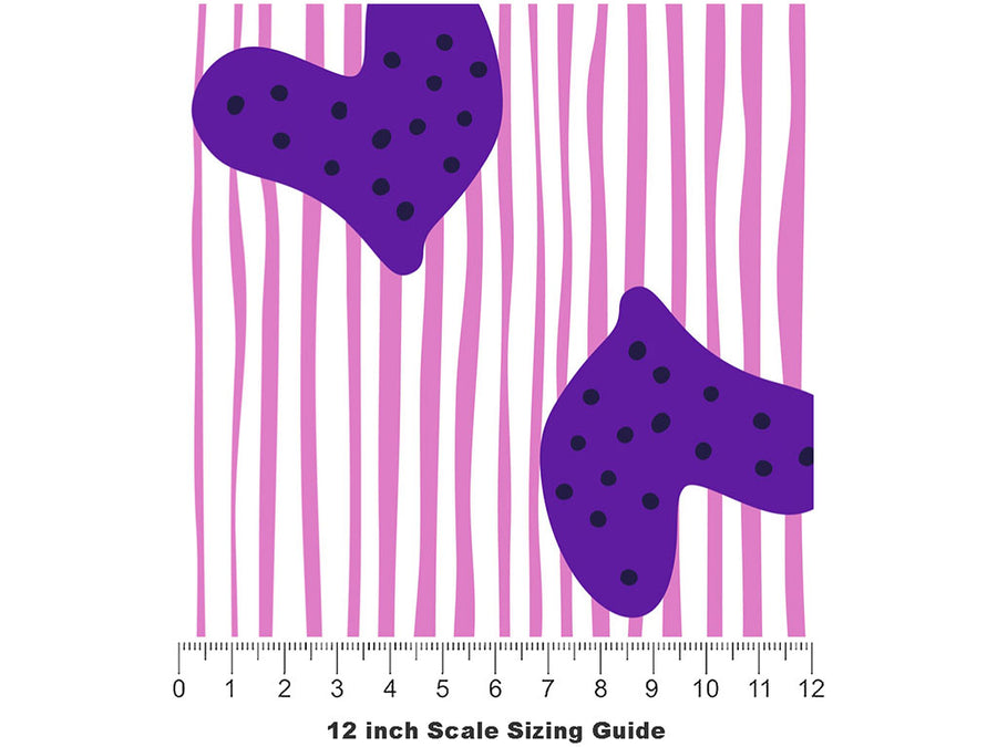 People Eater Heart Vinyl Film Pattern Size 12 inch Scale~Rwraps People Eater Heart Sizing Chart~2