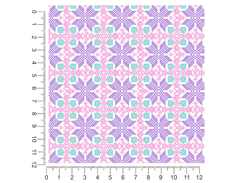 periwinkle pansies mosaic 1ft x 1ft Craft Sheets