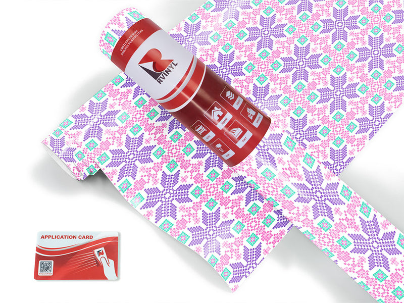 periwinkle pansies mosaic Craft Vinyl Roll