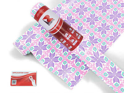 periwinkle pansies mosaic Craft Vinyl Roll