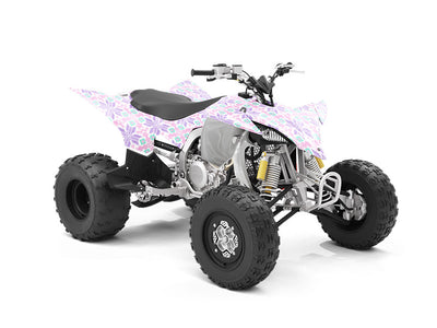 Periwinkle Pansies Mosaic ATV Wrapping Vinyl